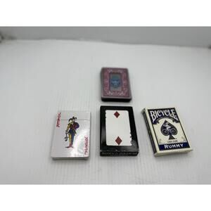 Lot 4 Playing Card Decks Bicycle Rummy Hoyle Casino Joker Vintage Cards
